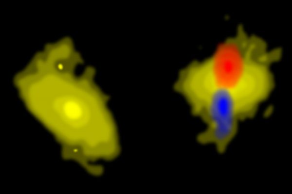 ALMA observa chorro en galaxia infrarroja ultraluminosa
