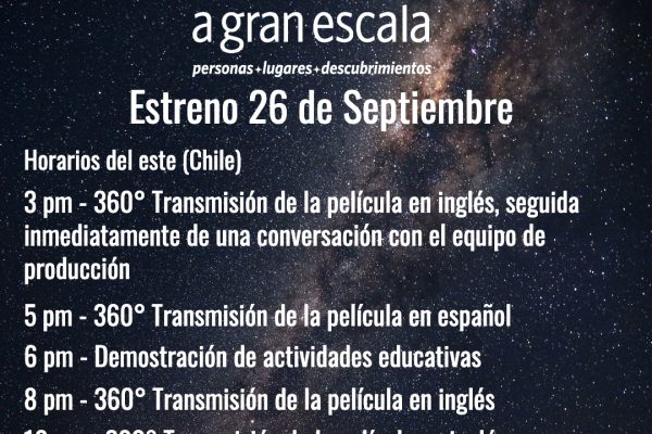 Show para planetario de «Astronomía a Gran Escala»: Convierte tu teléfono en un planetario con una transmisión en 360°