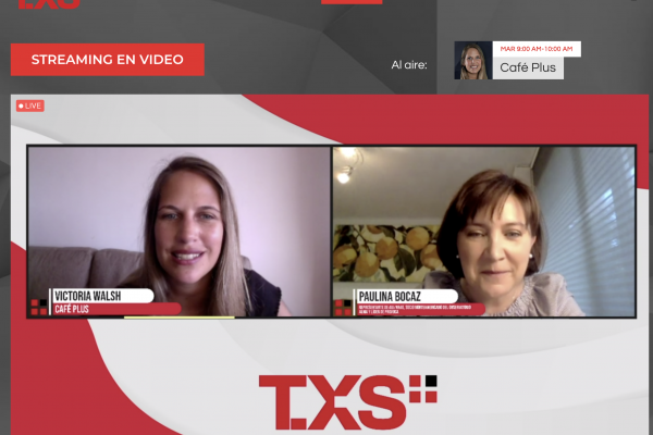 Entrevista a Paulina Bocaz en TXS, programa Café Plus