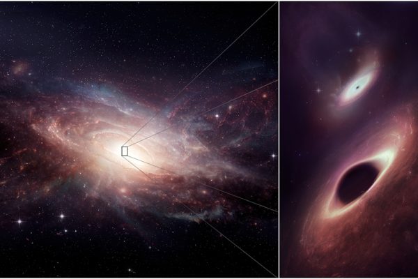 Equipo científico de ALMA detecta pareja de agujeros negros cenando juntos en galaxias cercanas en colisión