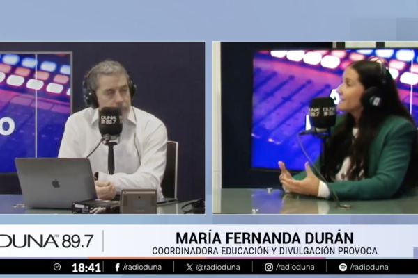 María Fernanda Durán conversa con Polo Ramírez en Duna sobre la iniciativa PROVOCA