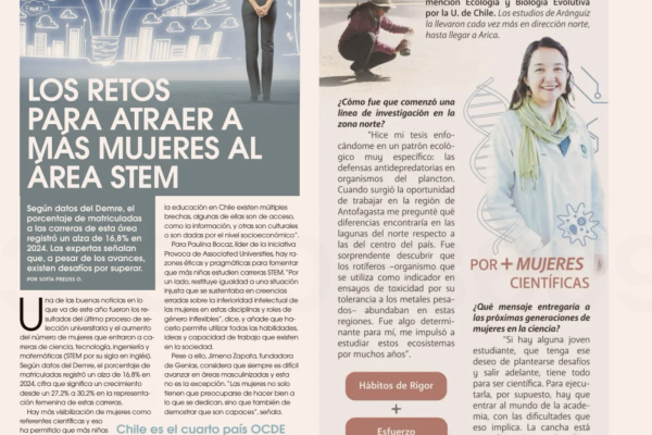 Diario Financiero, en su Especial de Mujer en la Economía y la Ciencia