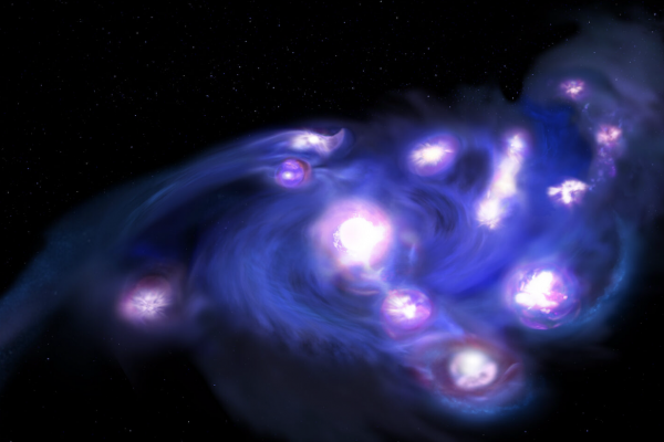 La cosecha secreta del universo: ALMA revela “uvas cósmicas” junto al telescopio espacial James Webb